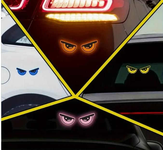 2 Pieces Monster Eyes Car Reflective Stickers Pack of 1